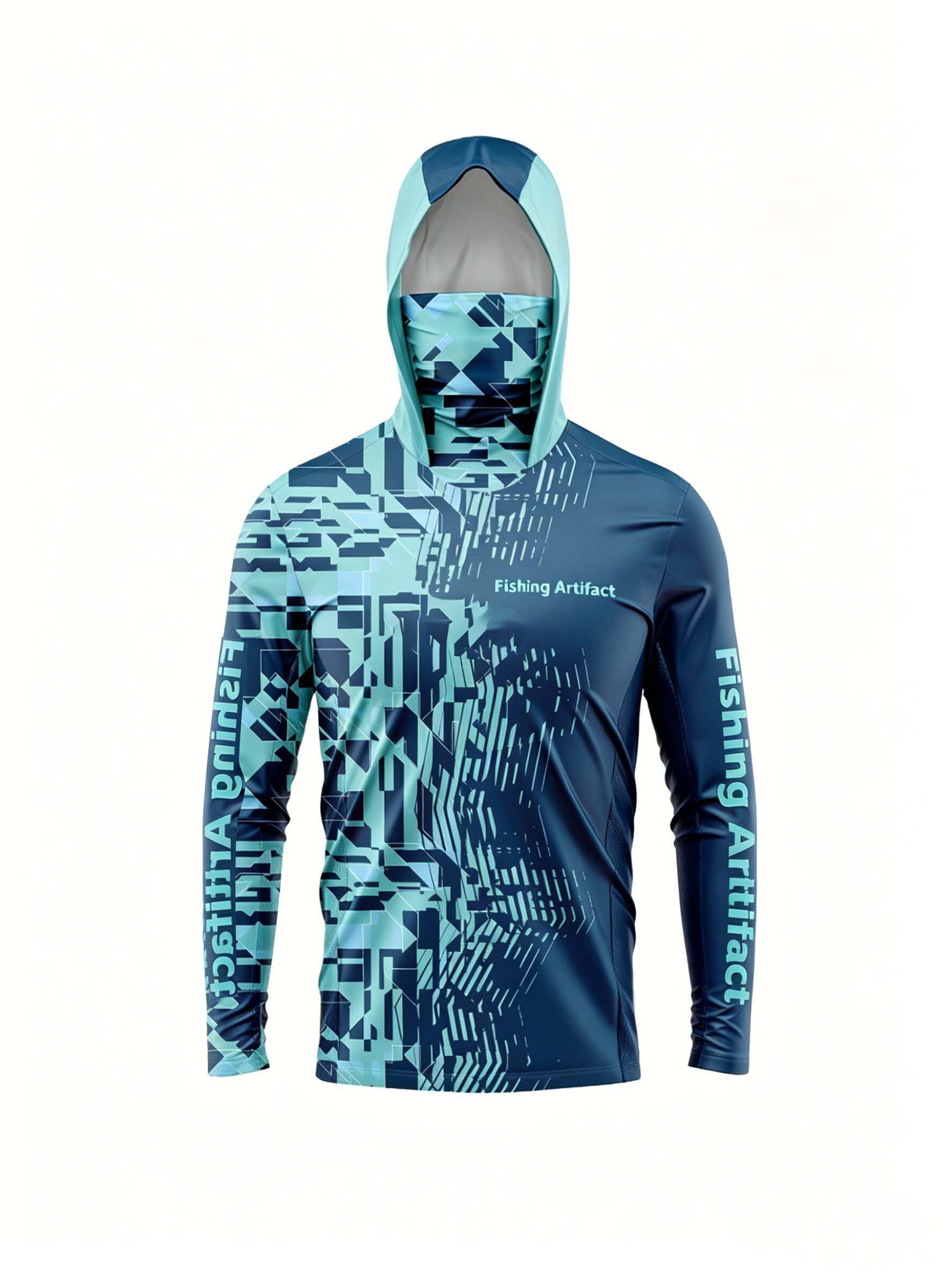 Wallpaper - Men's Summer Fishing Hoodie, Long Sleeved
