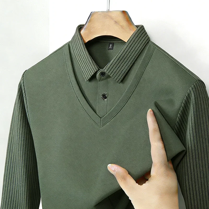 Wallpaper - Men's Fake Two Piece Shirt Collar