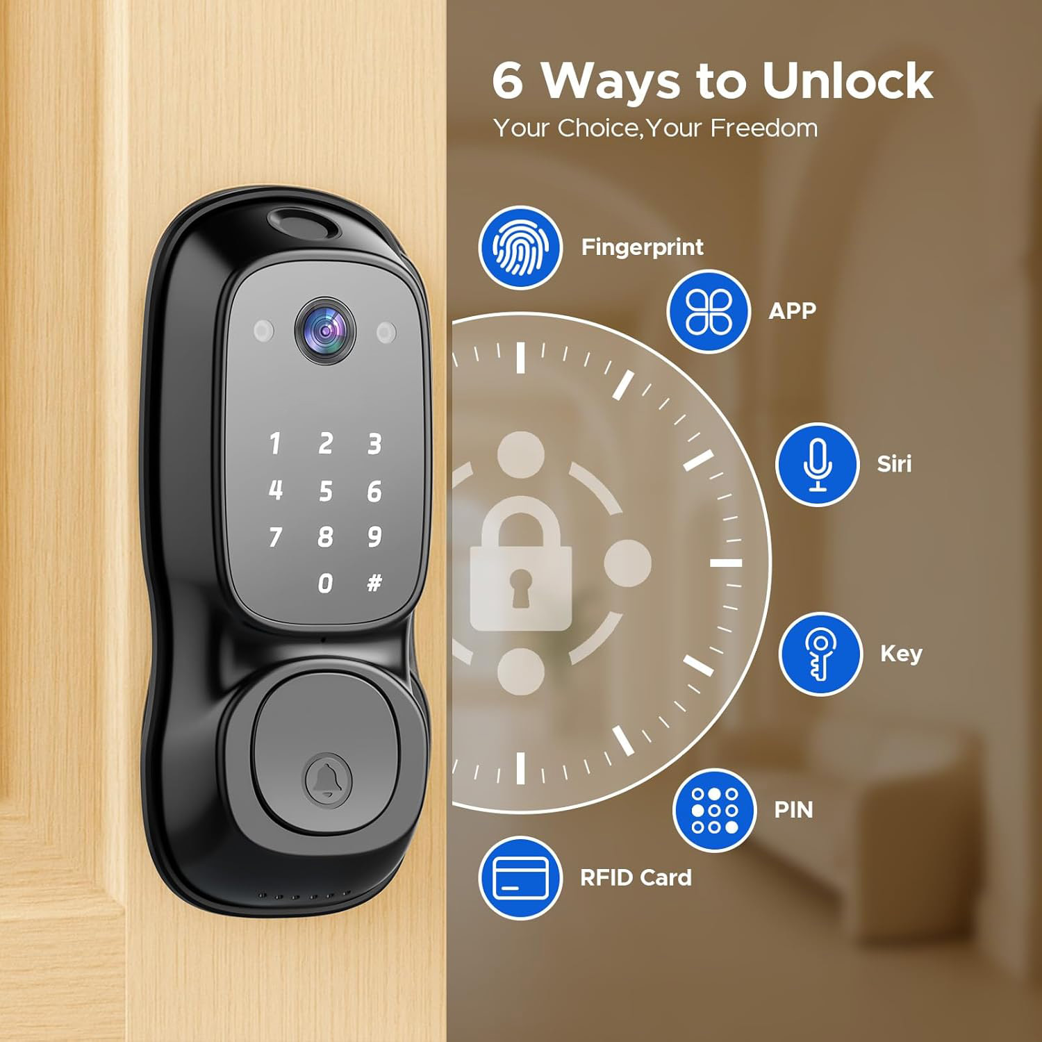 Tuya Wifi Smart Door Lock ‎Cam - Door Lock recension och pris