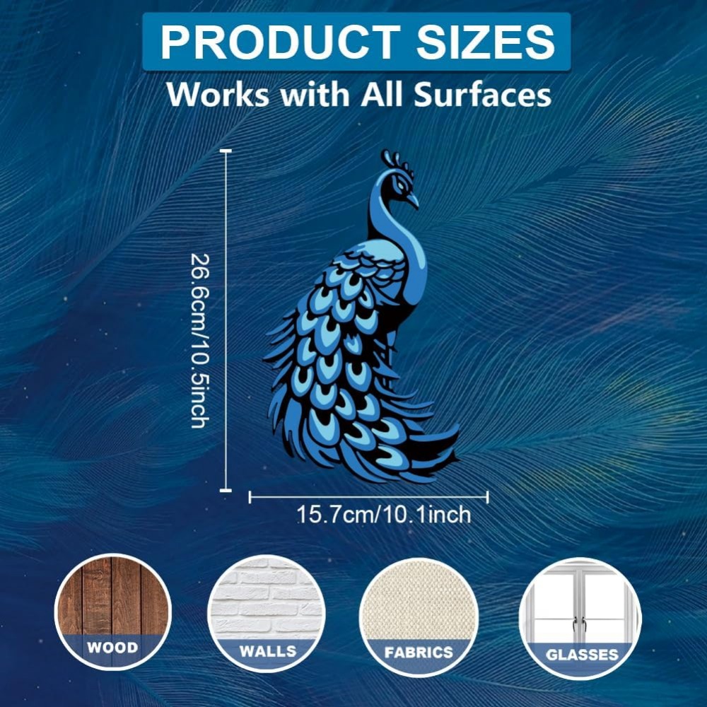 3Pcs Layered Peacock Stencils  - Paint Brush recension och pris