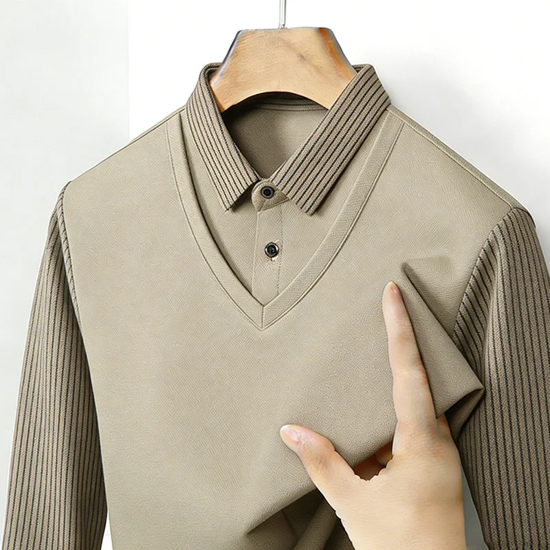 Men's Fake Two Piece Shirt Col - Wallpaper recension och pris