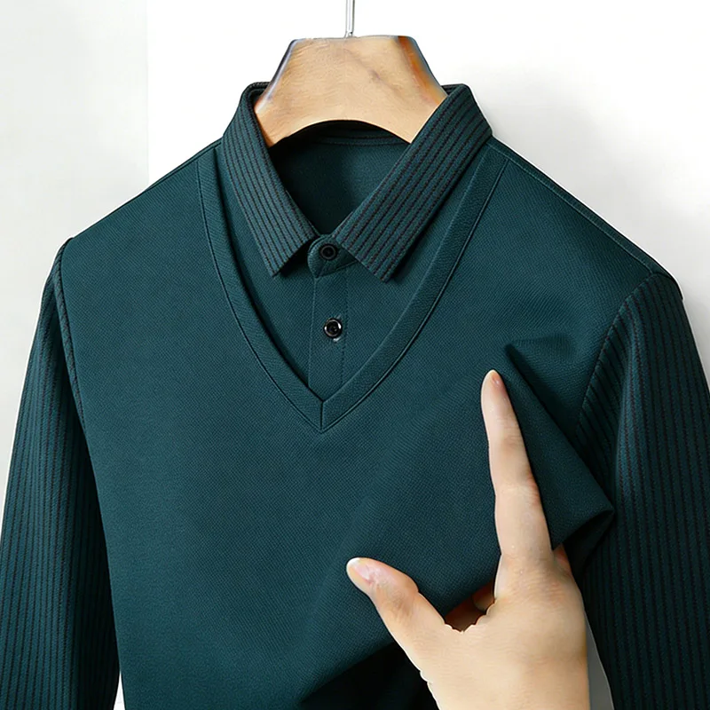 Men's Fake Two Piece Shirt Col - Wallpaper recension och pris