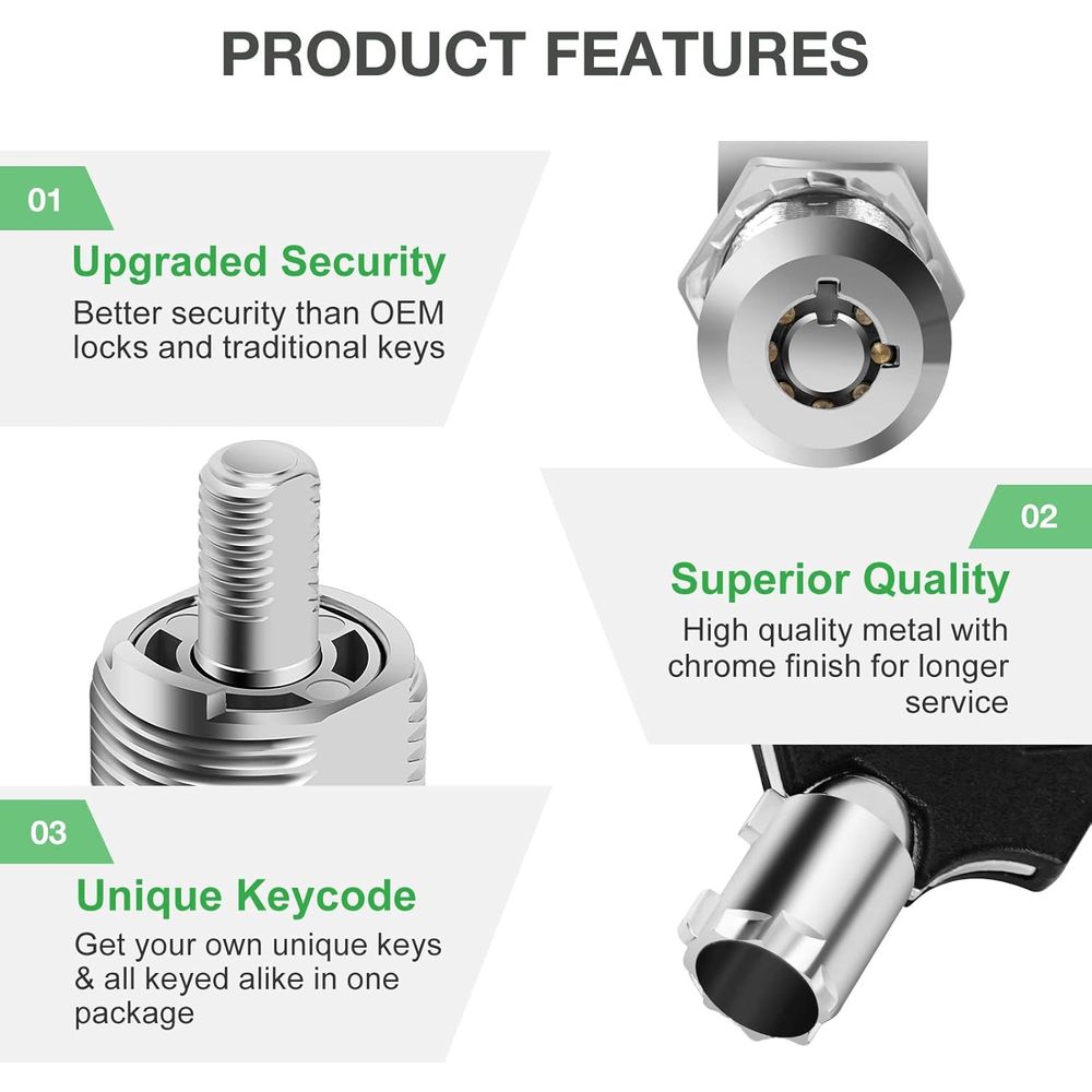 5 Pack Cabinet Lock with Keys, - Door Lock recension och pris