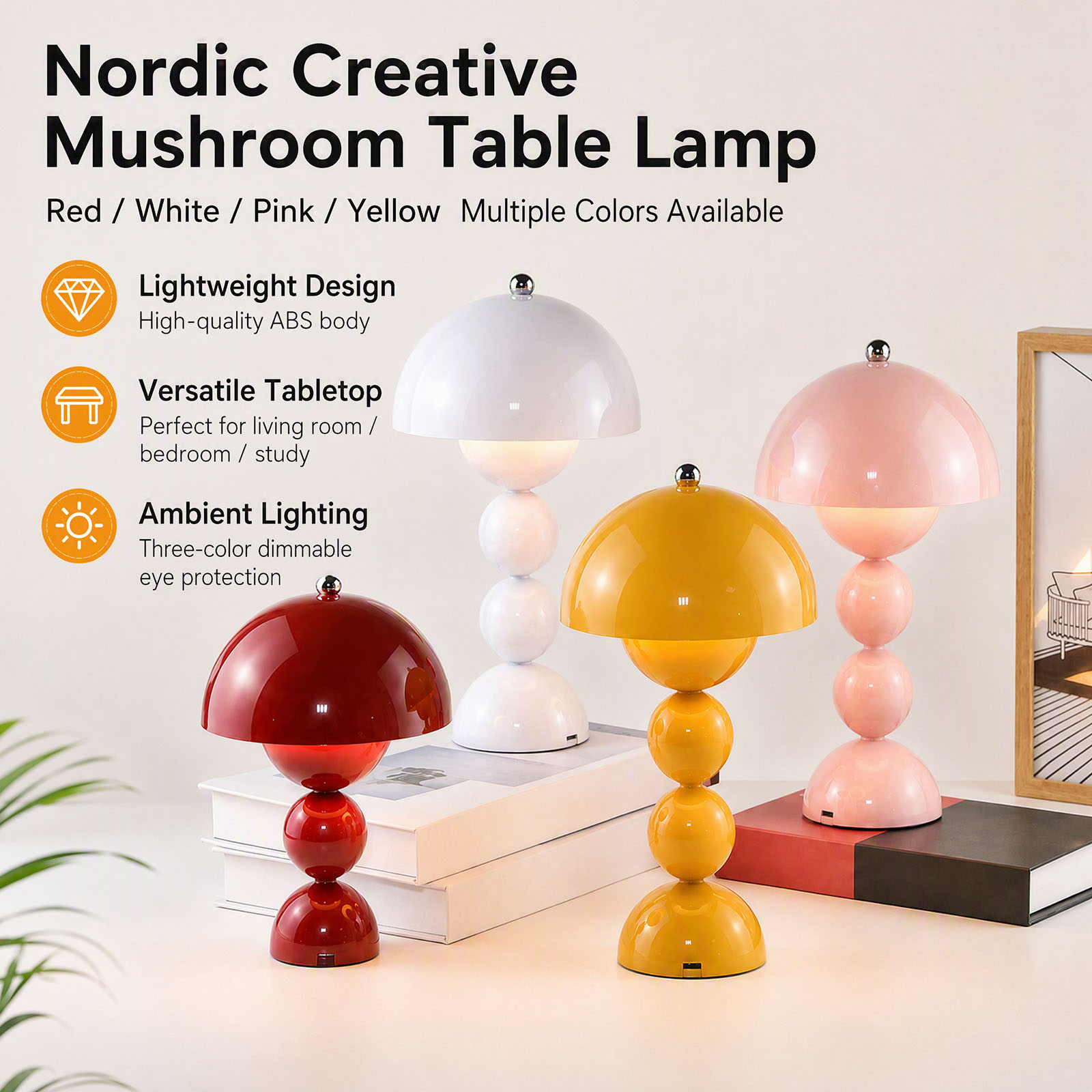 Mushroom Flower Bud Table Lamp - Light Switch recension och pris