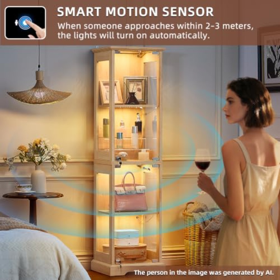 Farmhouse Narrow Glass Display - Door Lock recension och pris