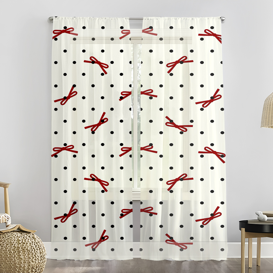 2PCS Christmas Curtains, Black - Curtain Rods recension och pris