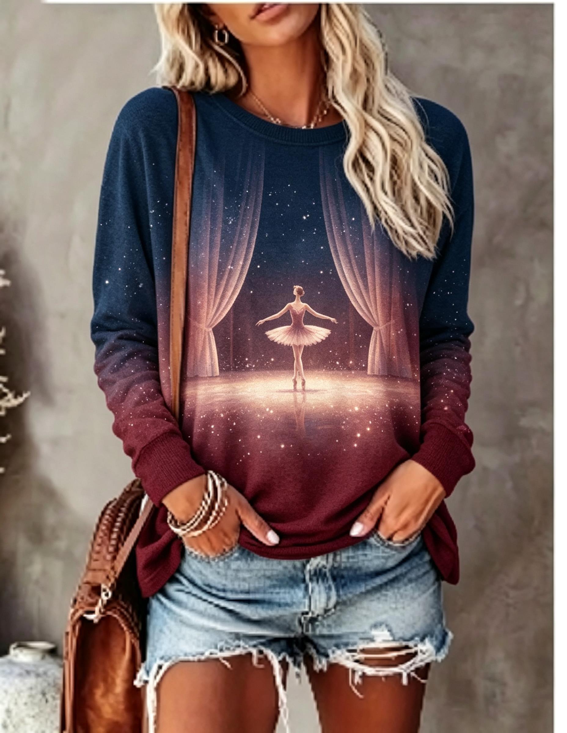 Women Long Sleeve T‑Shirt Ball - Wallpaper recension och pris
