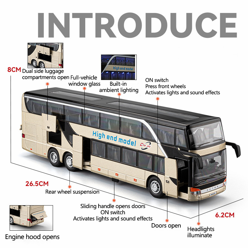 Alloy Bus Model with Lights &  - Light Switch recension och pris